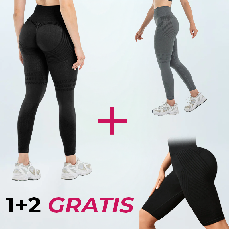 1 legging negro + 1 legging gris oscuro y 1 legging corto negro GRATIS